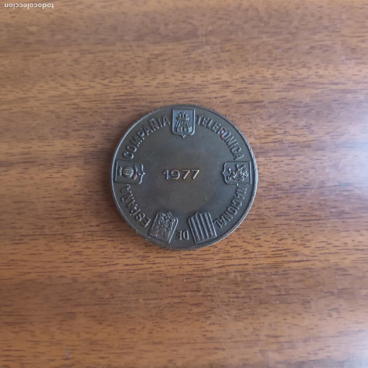 Medallas tem&aacute;ticas: Medalla Compa&ntilde;&iacute;a Telef&oacute;nica ~ 1977 - Foto 3