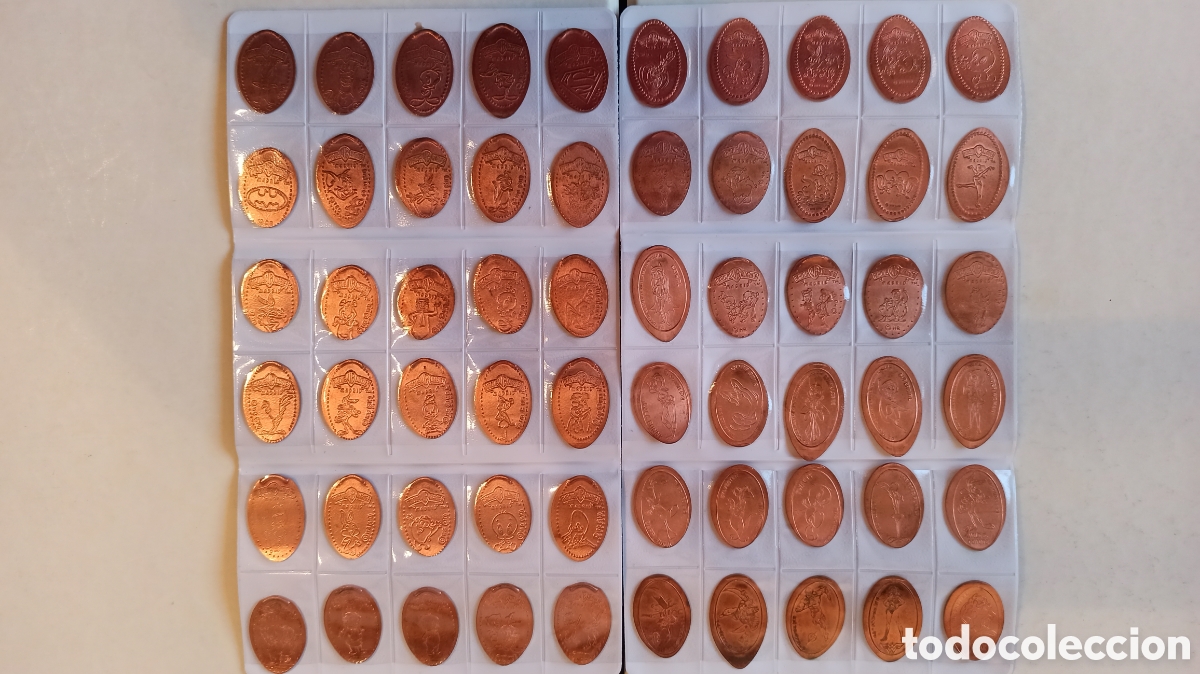 Medalhas tem&aacute;ticas: SET PARQUE WARNER COMPLETO monedas elongadas elongated coins