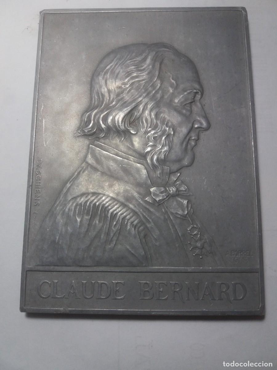 Medallas tem&aacute;ticas: Medalla Placa CLAUDE BERNARD 1913 - Foto 1