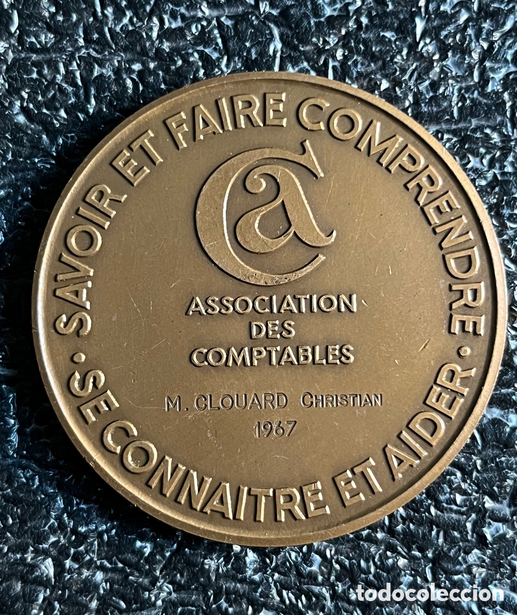 Medallas tem&aacute;ticas: Medalla Bronce francesa - Comptabilite - Contabilidad - Foto 2