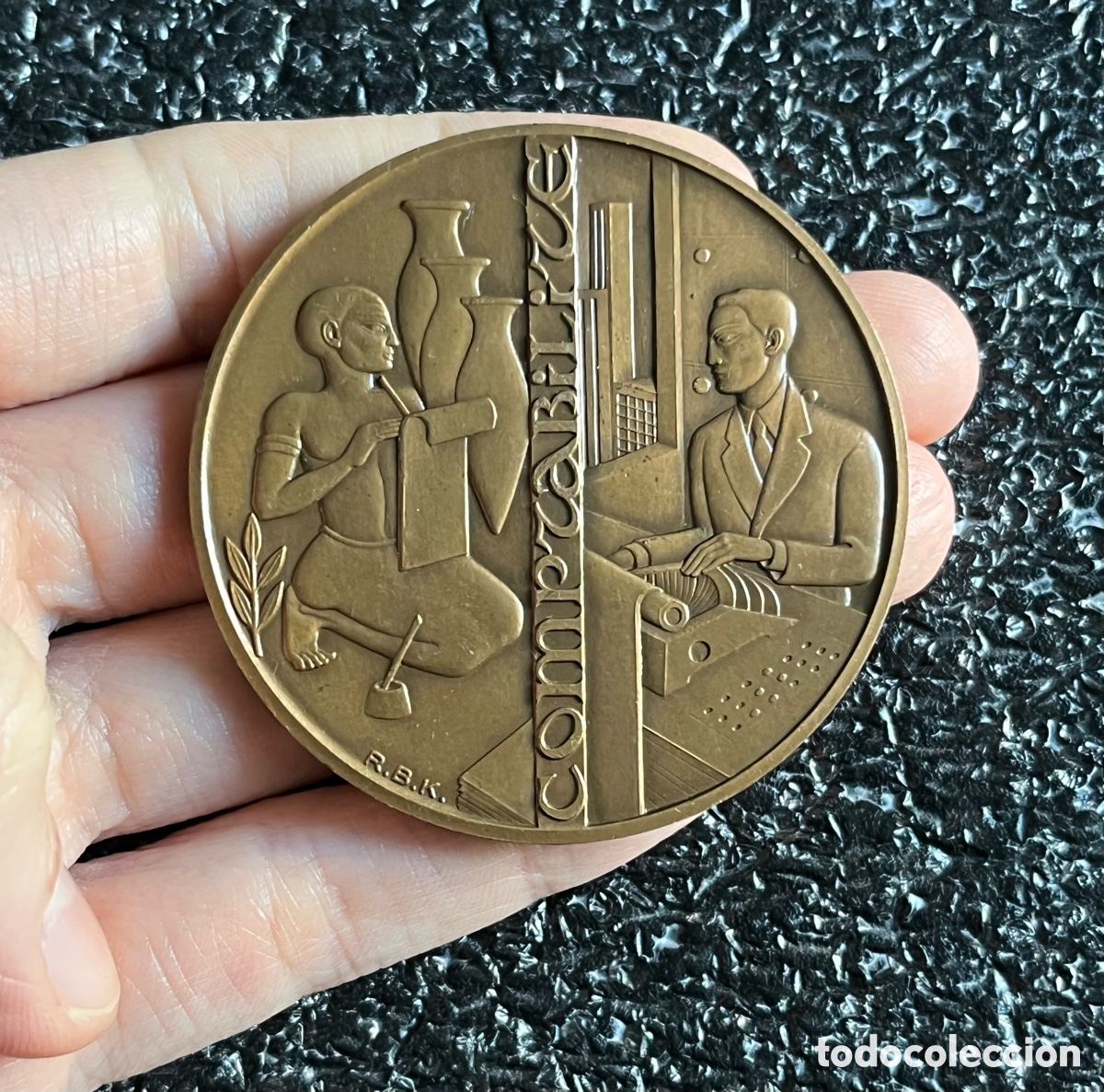 Medallas tem&aacute;ticas: Medalla Bronce francesa - Comptabilite - Contabilidad - Foto 4
