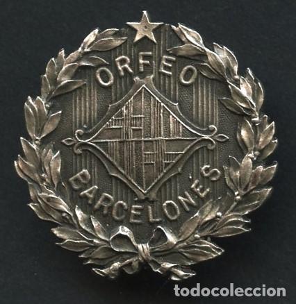 Medaglie tematiche: INSIGNIA DE SOLAPA, PIN PLATA, ORFE&Oacute; BARCELON&Egrave;S, CON NUMERADOR