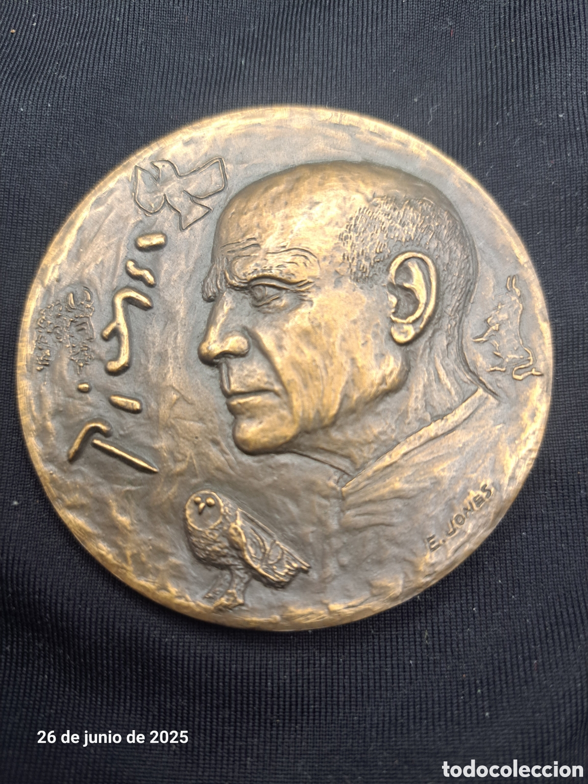 Medallas tem&aacute;ticas: Medalla de bronce de Picasso 1973. E.Jones - Foto 2