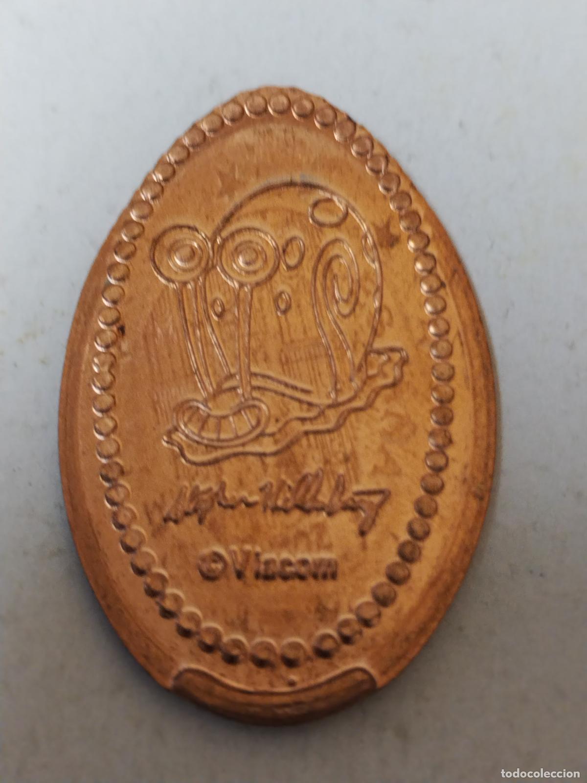 Medallas tem&aacute;ticas: MONEDA ELONGADA ( GARY ) BOB ESPONJA - Foto 1