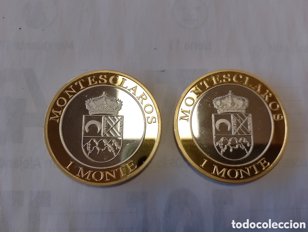 Medallas tem&aacute;ticas: Lote de dos monedas de Montesclaros - Foto 3