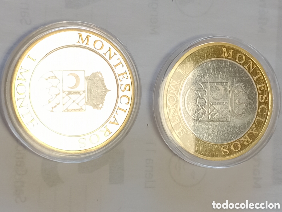 Medallas tem&aacute;ticas: Lote de dos monedas de Montesclaros - Foto 11