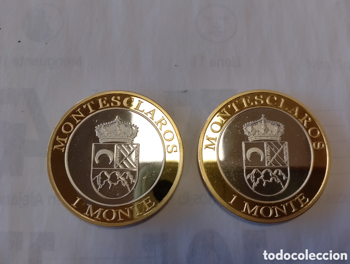 Medallas tem&aacute;ticas: Lote de dos monedas de Montesclaros - Foto 1