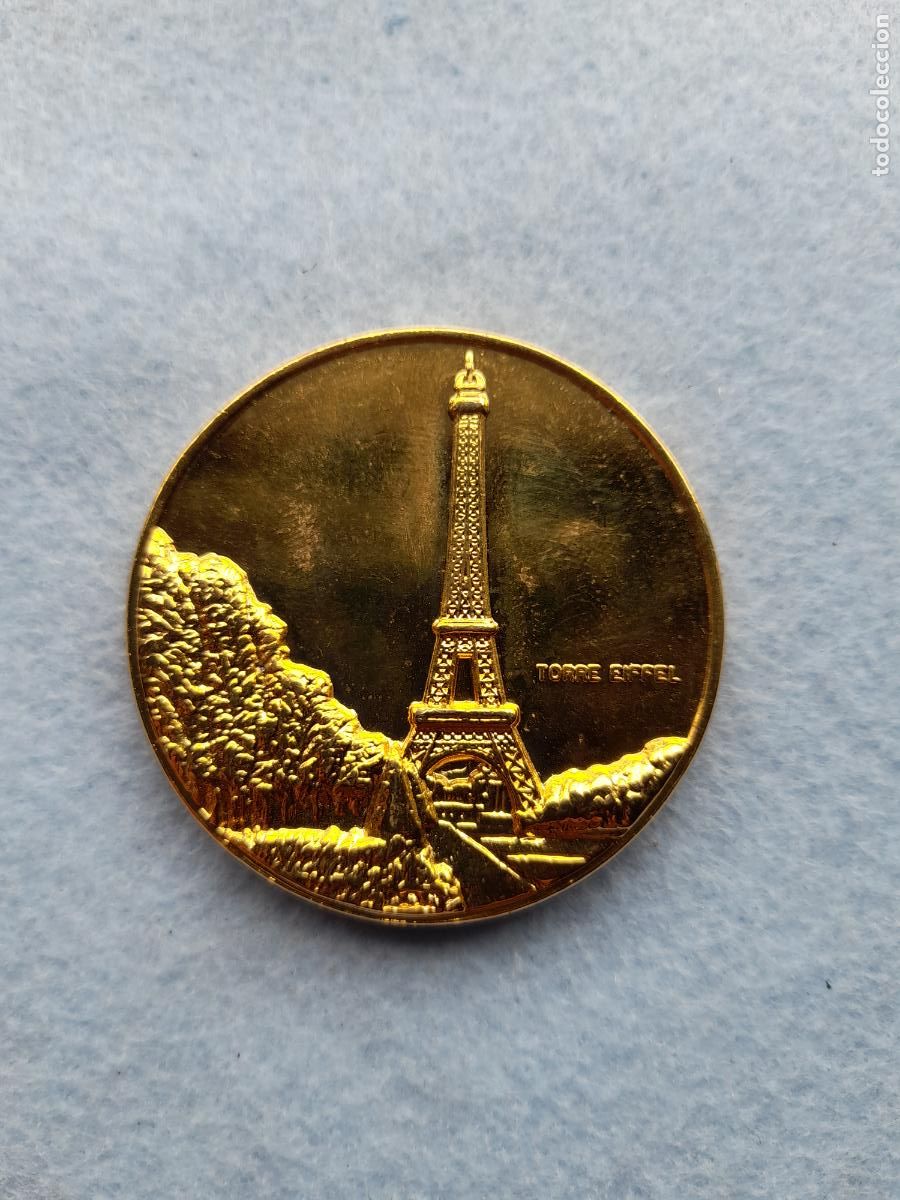 Medallas tem&aacute;ticas: Medalla Francia. Torre Eiffel. - Foto 1