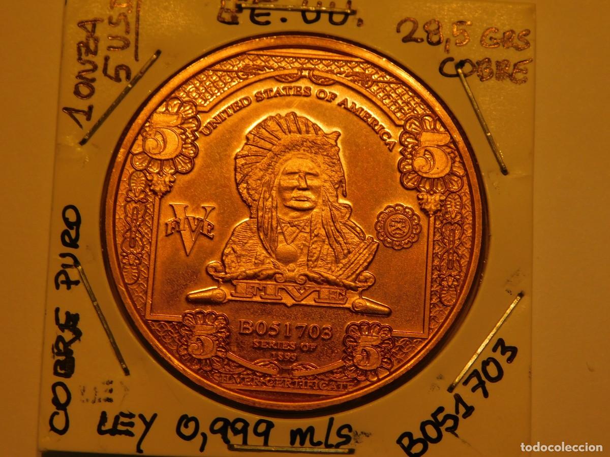 Medallas tem&aacute;ticas: MEDALLA DE COBRE PURO SERIE DE 1899. (E.B.C.) E.E.U.U. - Foto 1