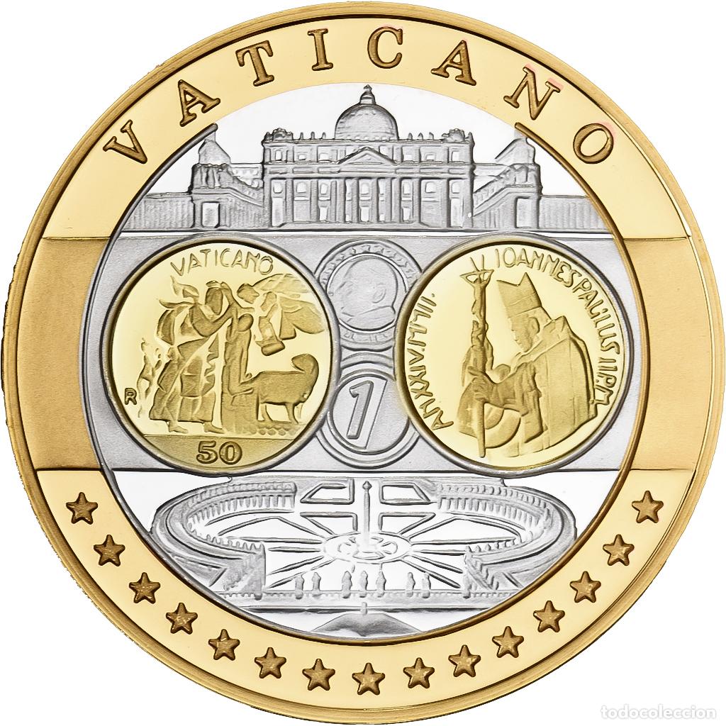 Thematic medals: [#1525750] CIUDAD DEL VATICANO, medalla, L'Europe, Plata chapada en cobre, FDC, FDC
