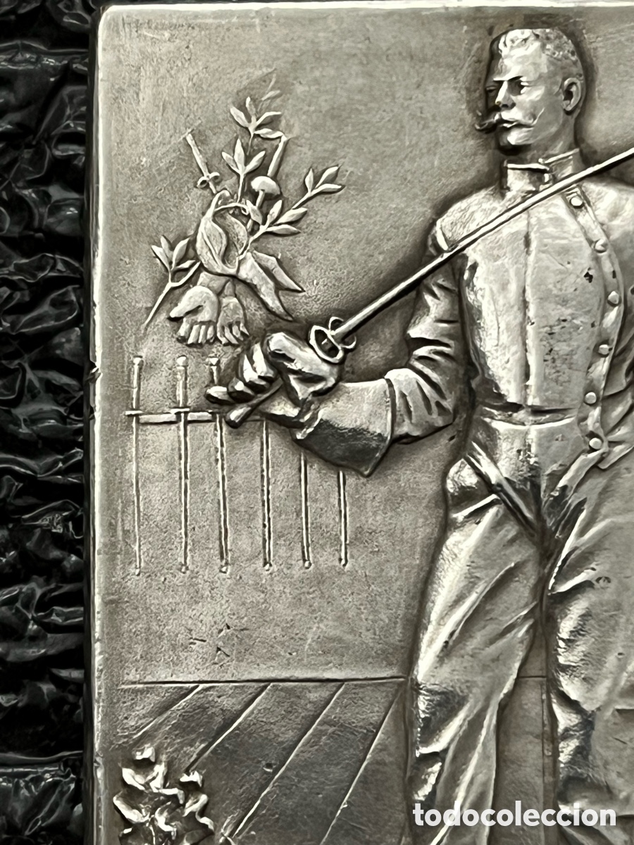 Medallas tem&aacute;ticas: Medalla de bronce rectangular - Esgrima - Foto 4