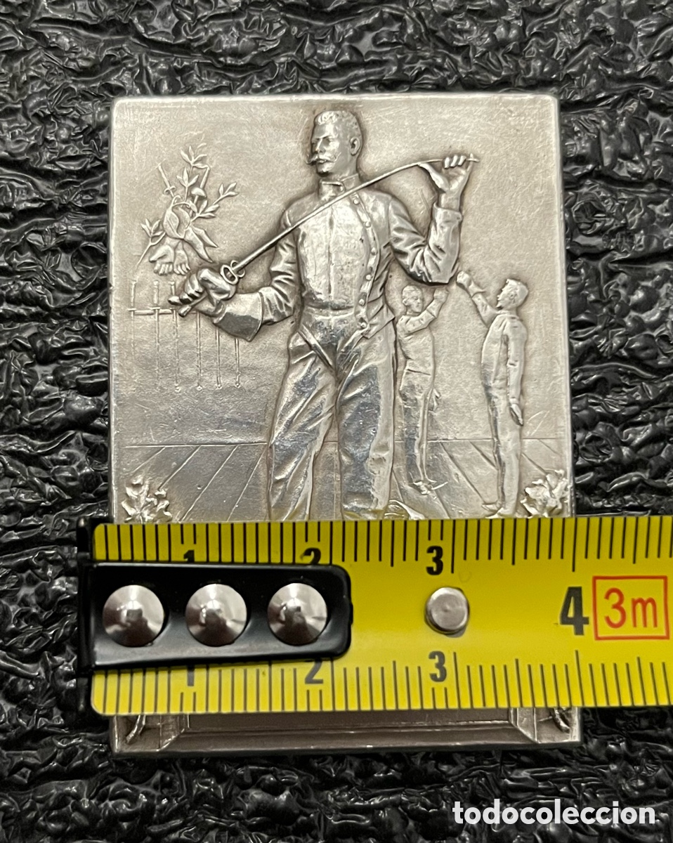 Medallas tem&aacute;ticas: Medalla de bronce rectangular - Esgrima - Foto 7