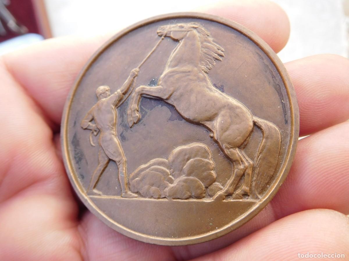 Medallas tem&aacute;ticas: Medalla de bronce antigua caballo - Foto 3