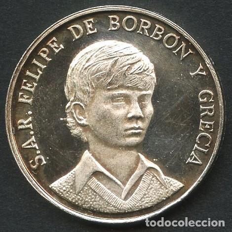 Medalhas tem&aacute;ticas: MEDALLA DE PLATA, S.A.R. FELIPE DE BORBON Y GRECIA, ESCUDO FLOR DE LIS, CALIDAD: PROOF