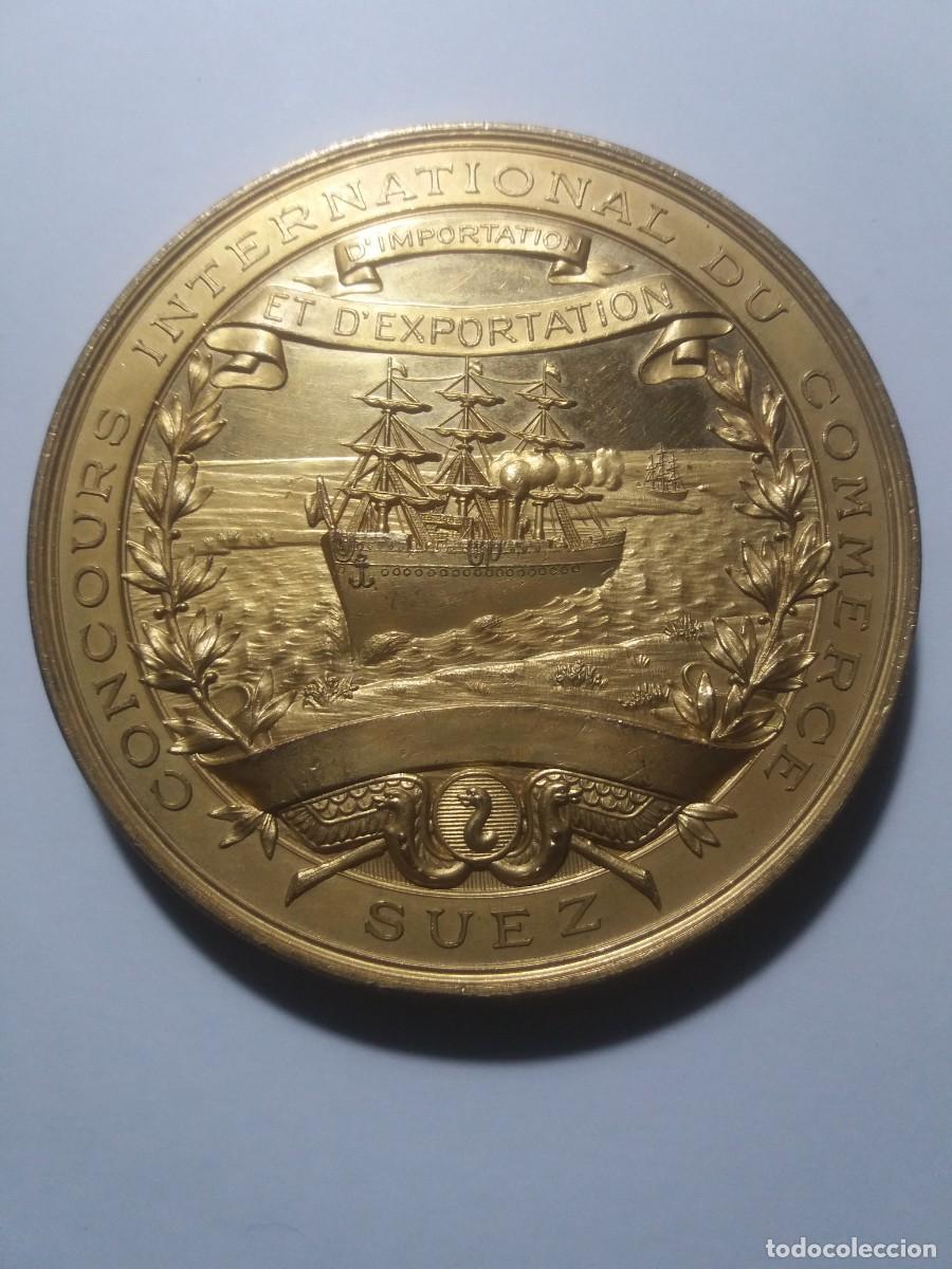 Medallas tem&aacute;ticas: Medalla EGIPTO SUEZ Concurso Internacional Comercio - Foto 2