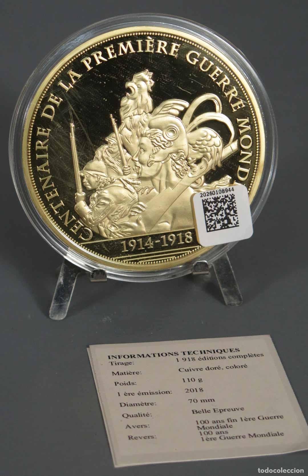 Medallas tem&aacute;ticas: MEDALLA. CENTENAIRE 1918 - 2018 - Foto 2