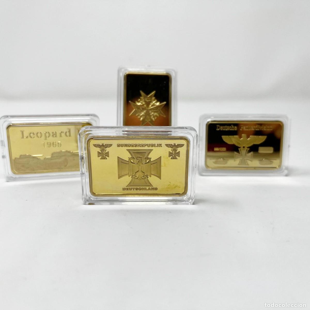 Medallas tem&aacute;ticas: Set 4 Lingotes Conmemorativos Ej&eacute;rcito Alem&aacute;n - Foto 2
