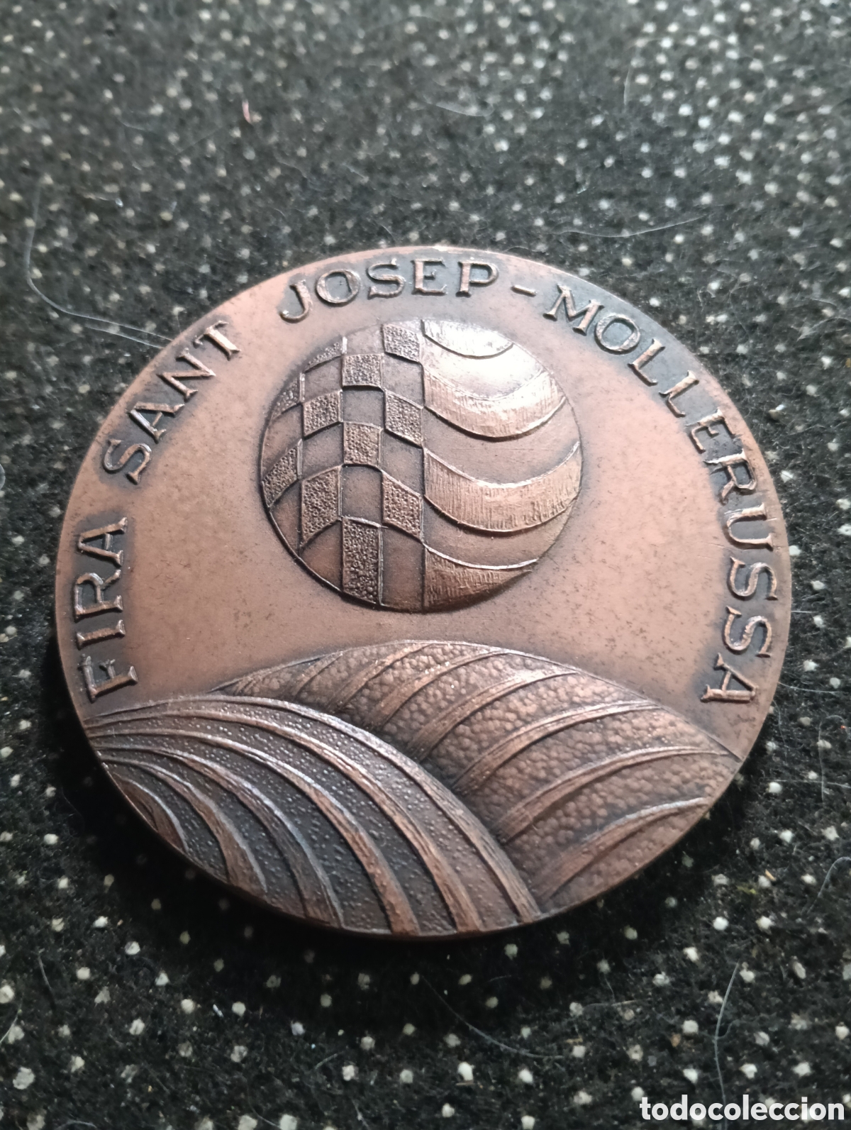 Medaglie tematiche: Medalla Fira Sant Josep de Mollerussa, a&ntilde;o 1985 mide 6 cm. Con caja