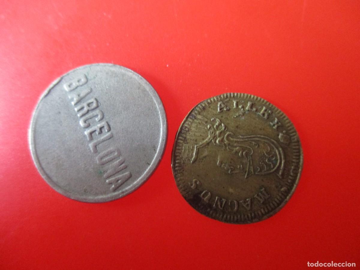 Medallas tem&aacute;ticas: Lote de 2 fichas estranjeras - Foto 2