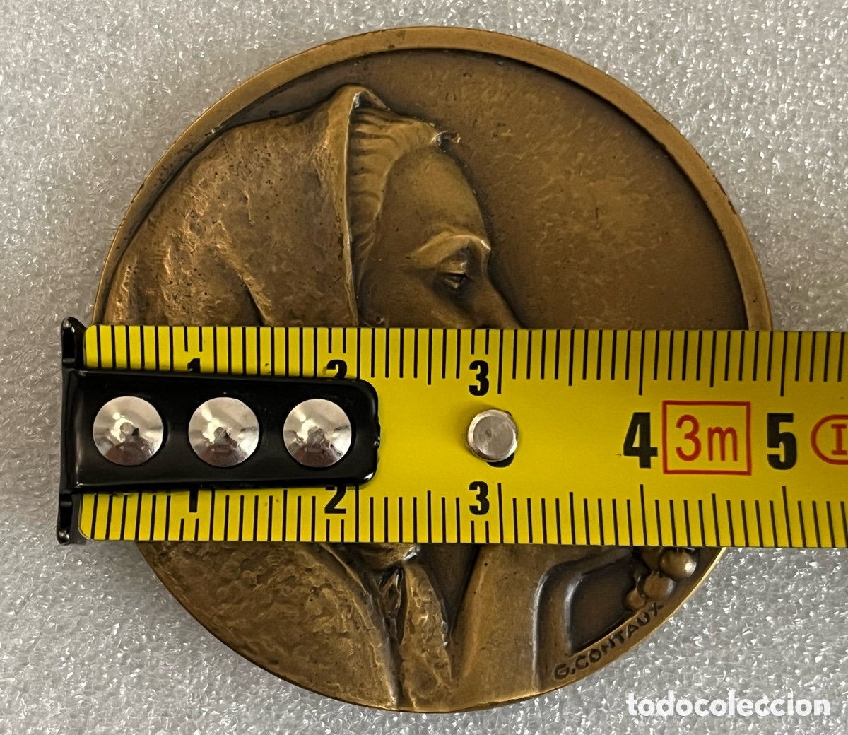 Medallas tem&aacute;ticas: Medalla de bronce Art D&eacute;co - Mujer y racimo de uvas - Foto 10