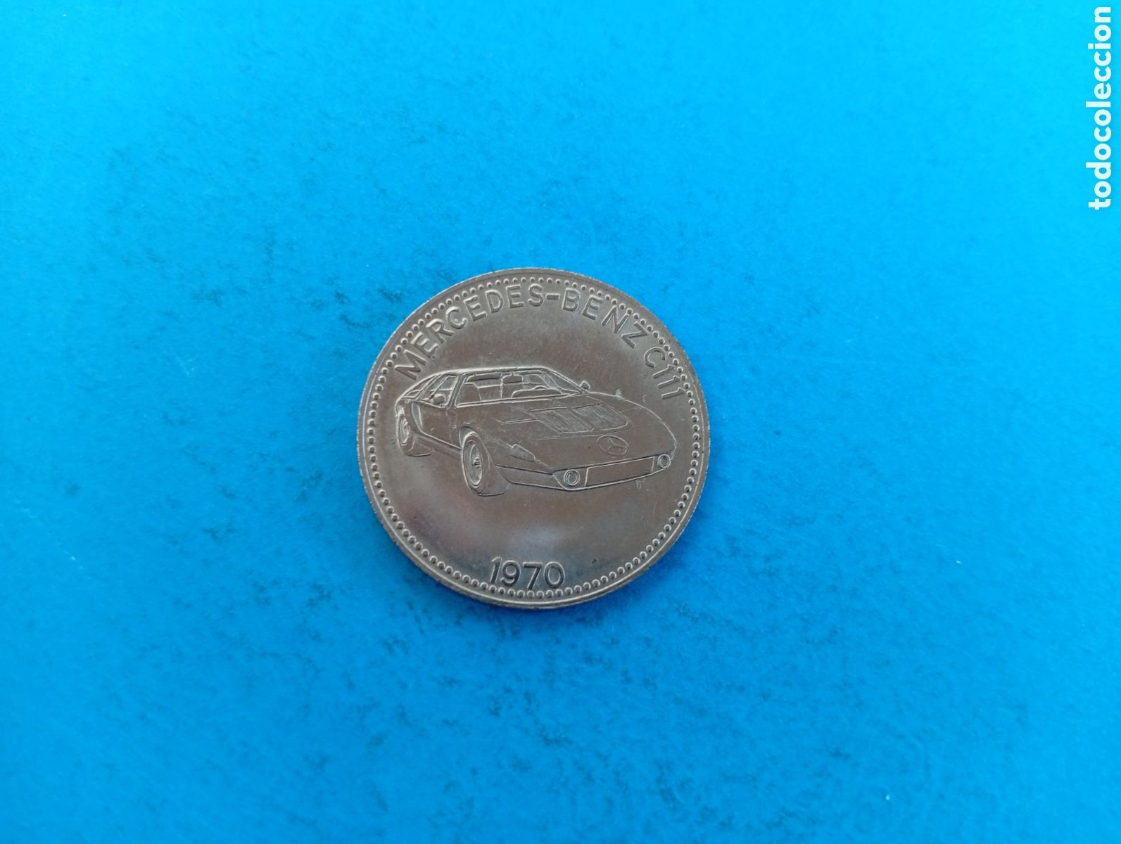 Medallas tem&aacute;ticas: Ficha Shell Mercedes Benz 1970 - Foto 1