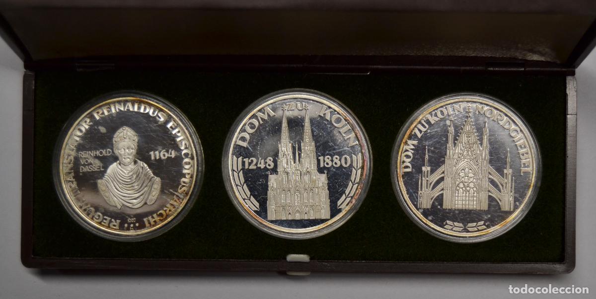 Medallas tem&aacute;ticas: LOTE MEDALLAS DE PLATA PURA - ALEMANIA - DOM ZU K&Ouml;LN - INTERCOIN - LOTE 0352