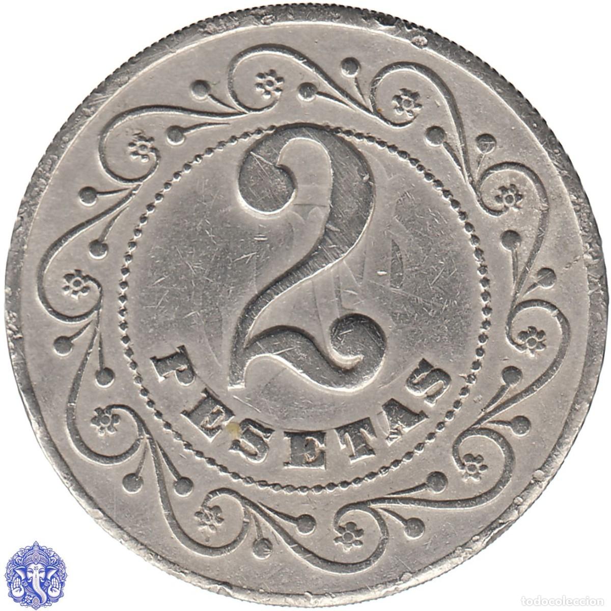 Medallas tem&aacute;ticas: MADRID Ficha de Casino 2 Pesetas c. 1920 Casino Gran Madrid