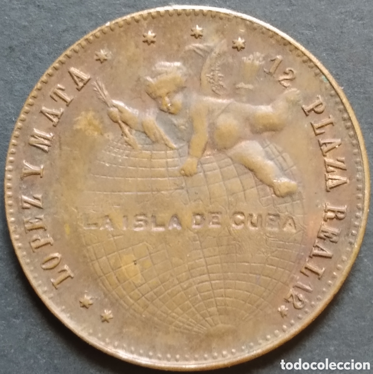 Medallas tem&aacute;ticas: TOKEN / FICHA / MEDALLA - PLATERIA JOYERIA RELOJERIA LA ISLA DE CUBA. PLAZA REAL 12 BARCELONA