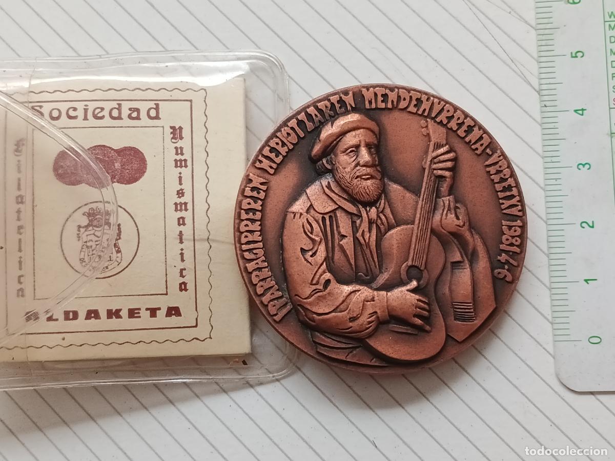 Medallas tem&aacute;ticas: 1981 MEDALLA de BRONCE URRETXU CENTENARIO MUSICO JOSE M&ordf; IPARRAGUIRRE HERIOTZAREN MENDEHURRENA