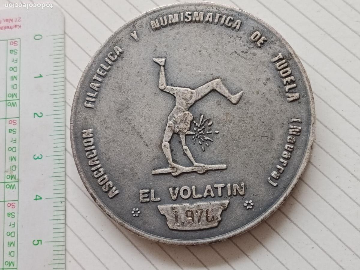 Medallas tem&aacute;ticas: MEDALLA TUDELA, NAVARRA, ASOCIACION FILATELICA Y NUMISMATICA EL VOLATIN 1976