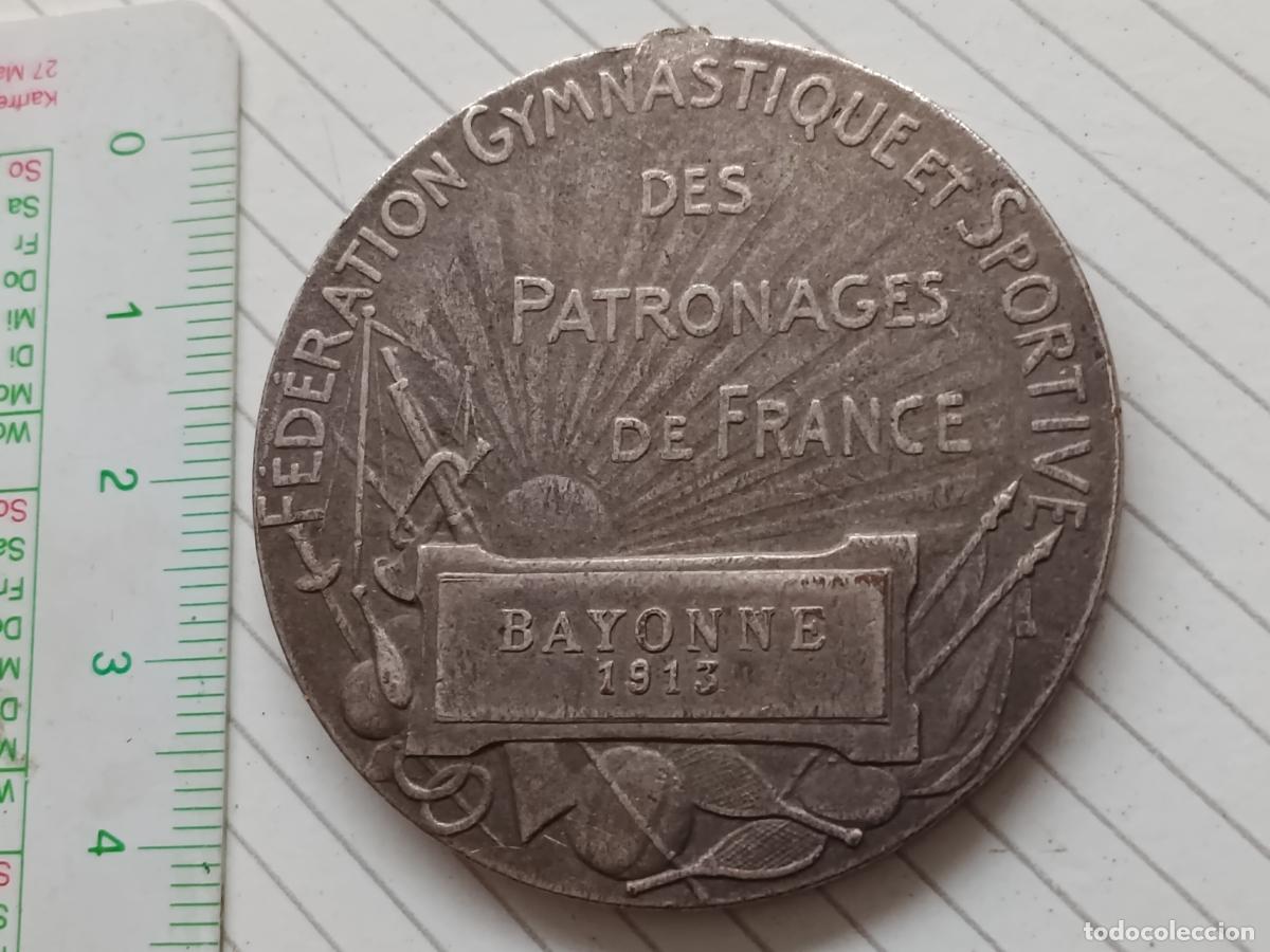 Medallas tem&aacute;ticas: Bayonne, Bayona. Pa&iacute;s vasco-franc&eacute;s 1913 F&eacute;d&eacute;ration Gymnastique des Patronages de France