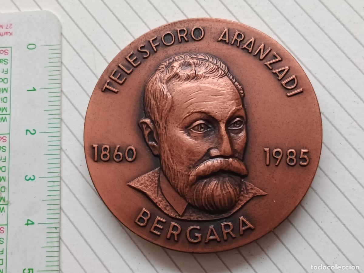 Medallas tem&aacute;ticas: Telesforo Aranzadi 1860-1985. Agarreko Garaixea, Bergara, Guip&uacute;zcoa
