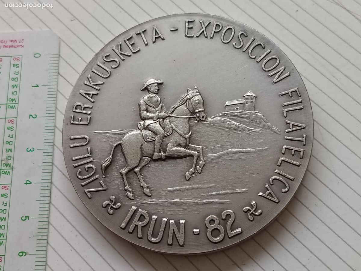 Medallas tem&aacute;ticas: MEDALLON EXPOSiCION FILATELICA IRUN 82 1982
