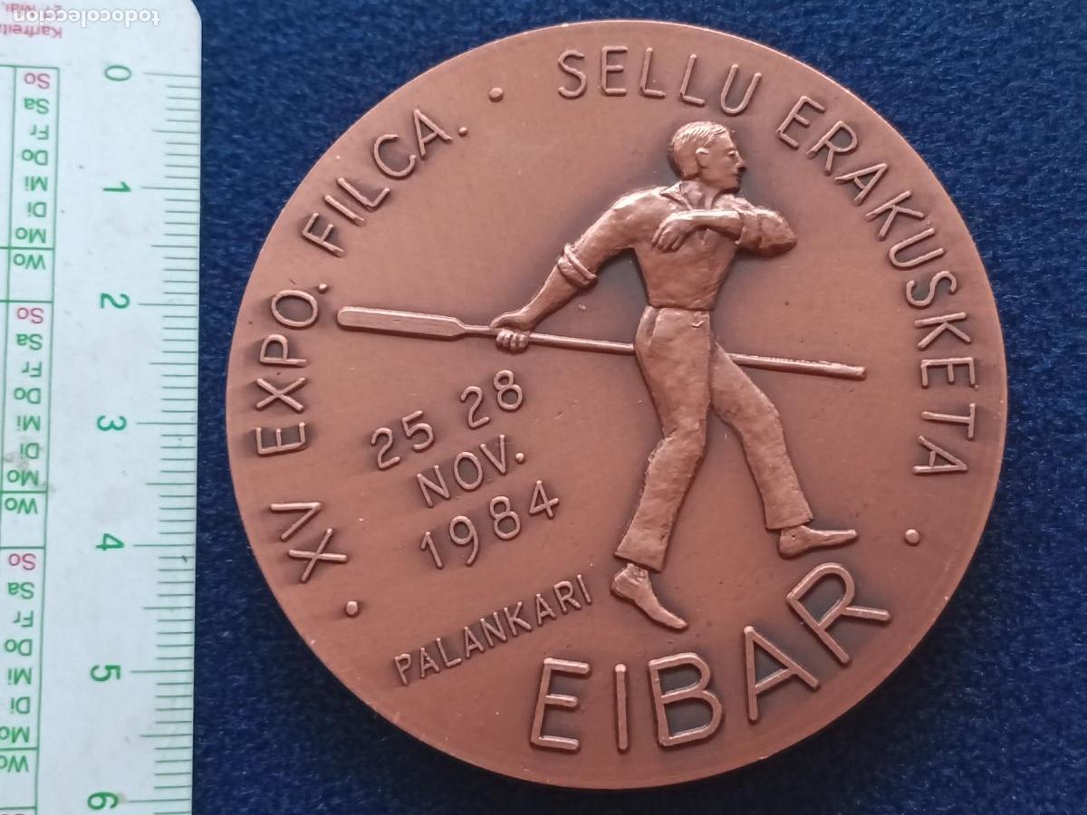 Medallas tem&aacute;ticas: Medalla XV Exposici&oacute;n filat&eacute;lica 1984 Palankari, Pa&iacute;s Vasco, Eibar