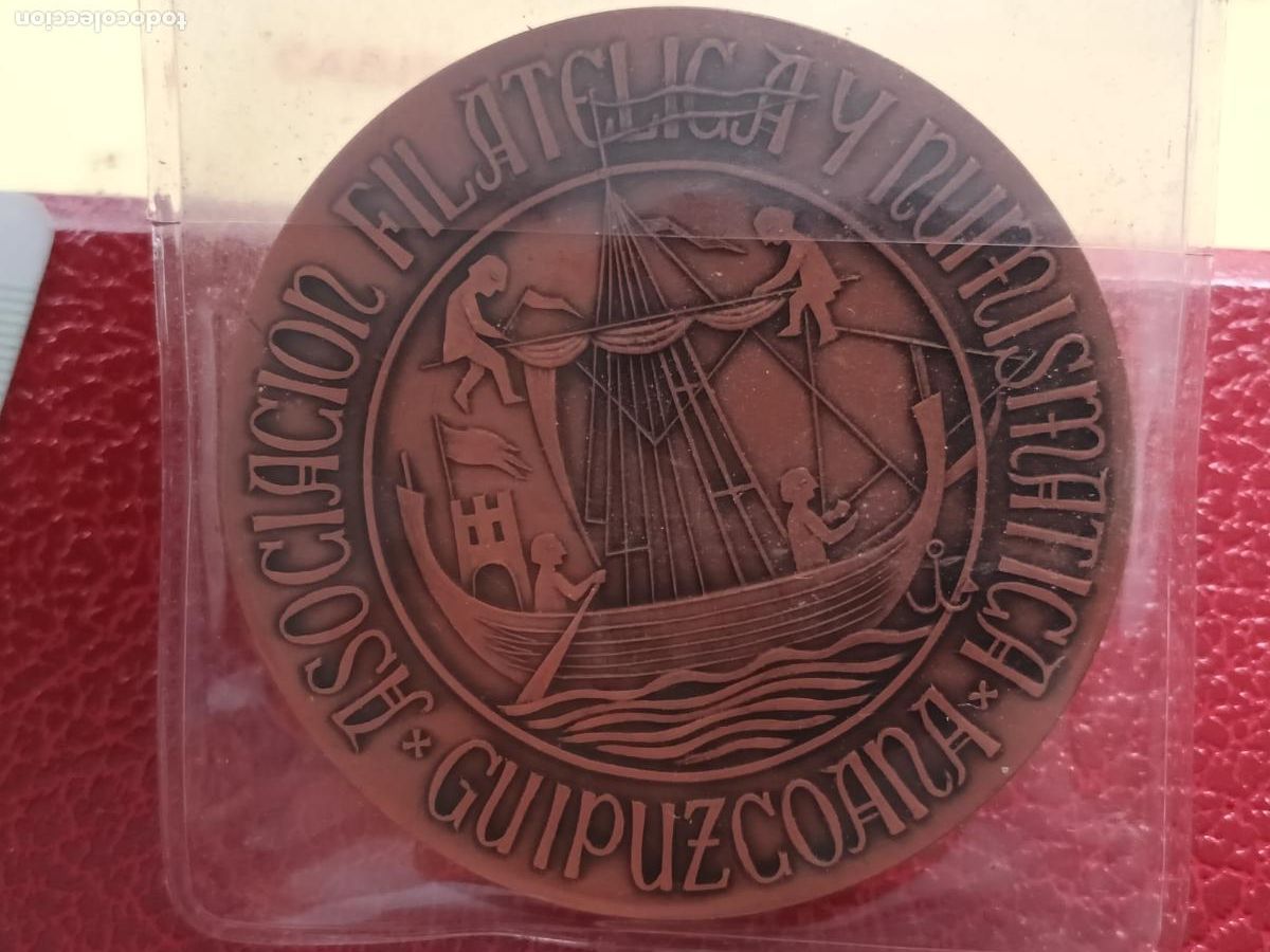 Medallas tem&aacute;ticas: Medalla Asociaci&oacute;n Filat&eacute;lica y Numism&aacute;tica GUIPUZCOANA JUVENIA 81 San Sebasti&aacute;n Bronce