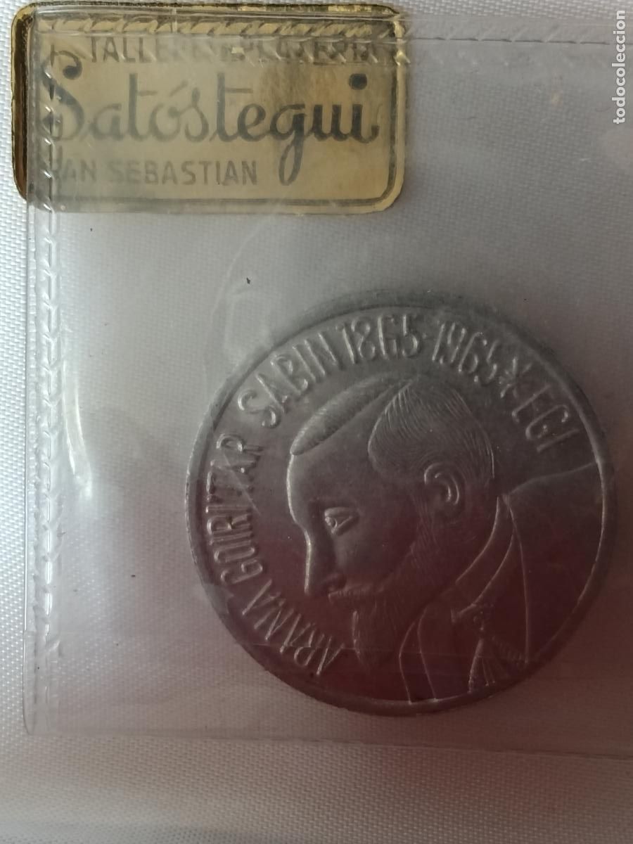 Medallas tem&aacute;ticas: MEDALLA PNV PAIS VASCO, SABINO ARANA 1865-1965. EGI