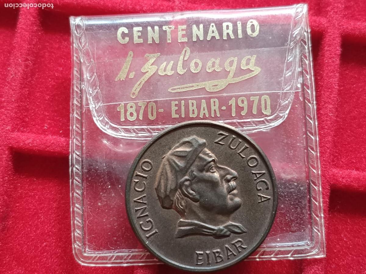Medallas tem&aacute;ticas: MEDALLA DEL CENTENARIO DE IGNACIO ZULOAGA. EIBAR 1970 - Foto 2