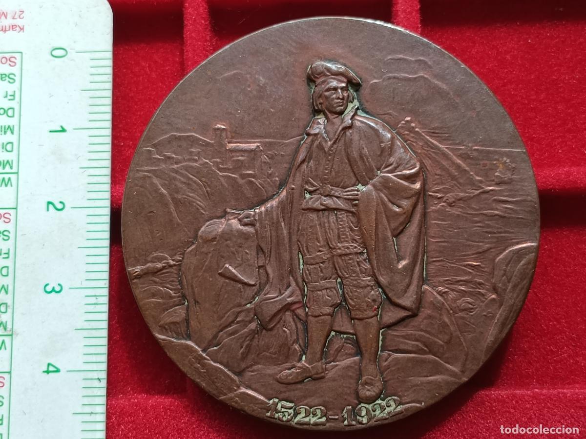 Medallas tem&aacute;ticas: MEDALLA 1922 1522 IV CENTENARIO DE LA VUELTA AL MUNDO ELCANO vista de GUETARIA