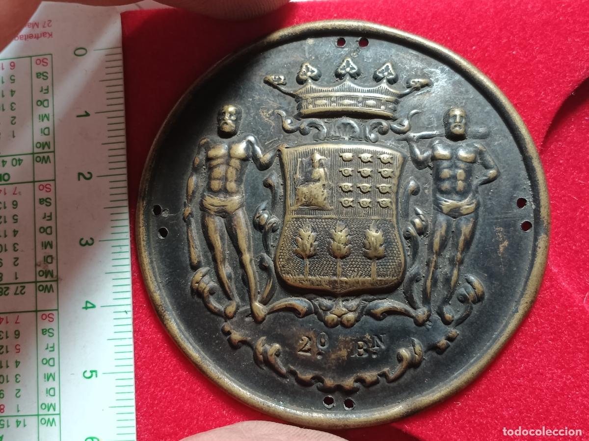 Medallas tem&aacute;ticas: Placa / Chapa antigua. Escudo de Guip&uacute;zcoa, buen tama&ntilde;o