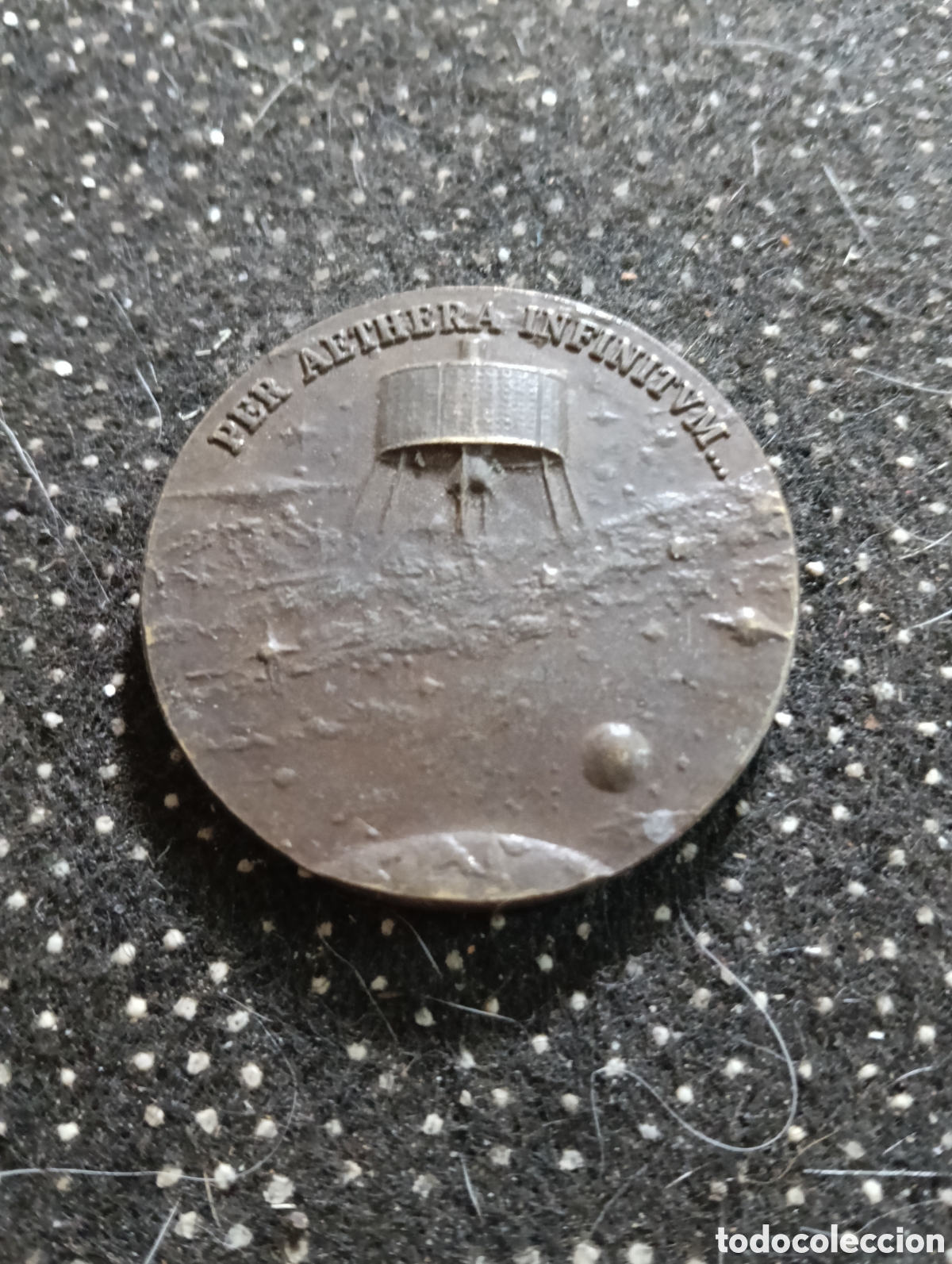 Medallas tem&aacute;ticas: Medalla de la Compa&ntilde;&iacute;a Telef&oacute;nica Nacional de Espa&ntilde;a 1969, Tema Comunicaciones por Sat&eacute;lite mide 4 c
