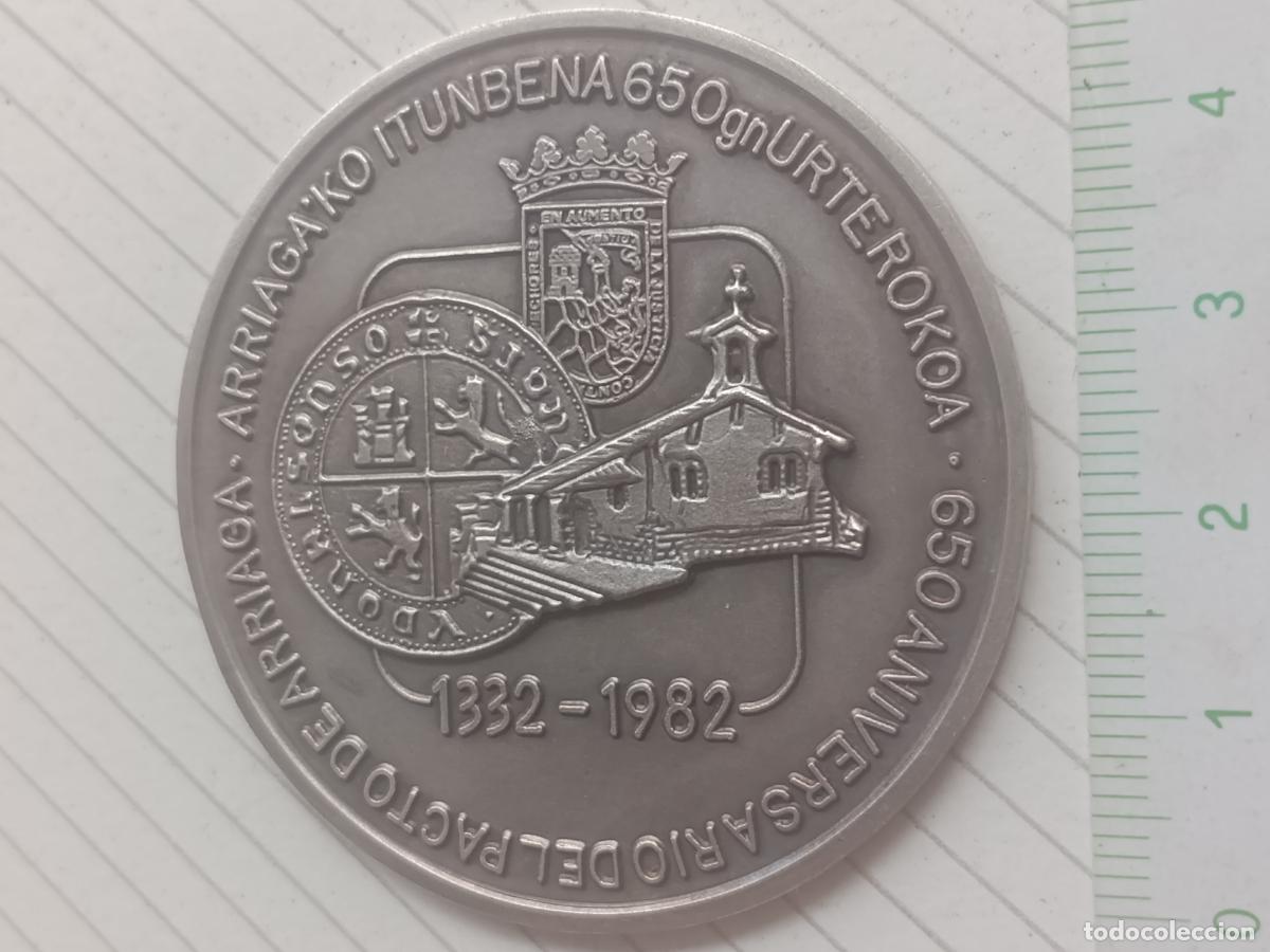 Medallas tem&aacute;ticas: MEDALLA 650 ANIVERSARIO DEL PACTO DE ARRIAGA,VITORIA, ALAVA 1332 - 1982