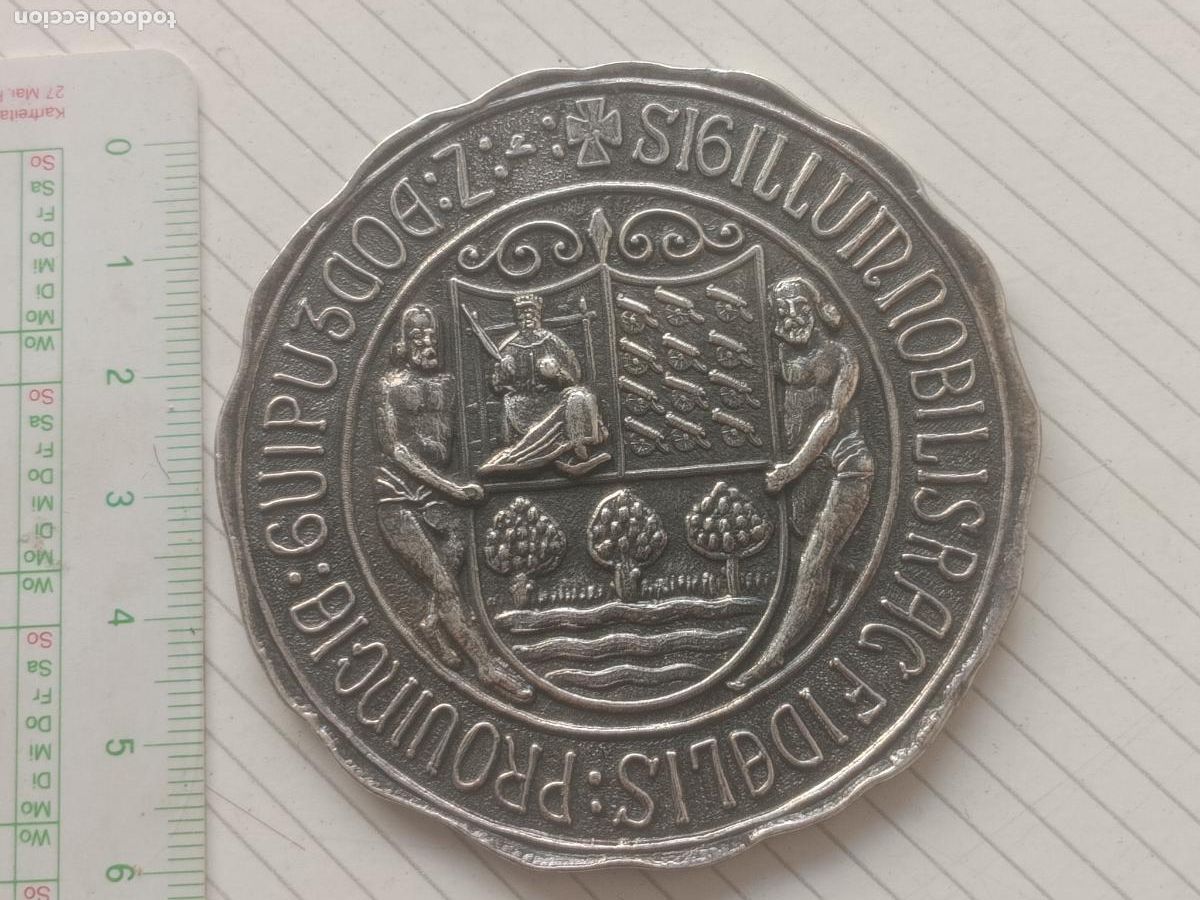 Medallas tem&aacute;ticas: Medall&oacute;n. Diputaci&oacute;n de Guip&uacute;zcoa, 1976 &rdquo;SIGILLUM NOBILIS RAG FIDELIS PROVINCIAE GUIPUZCOAE&rdquo;