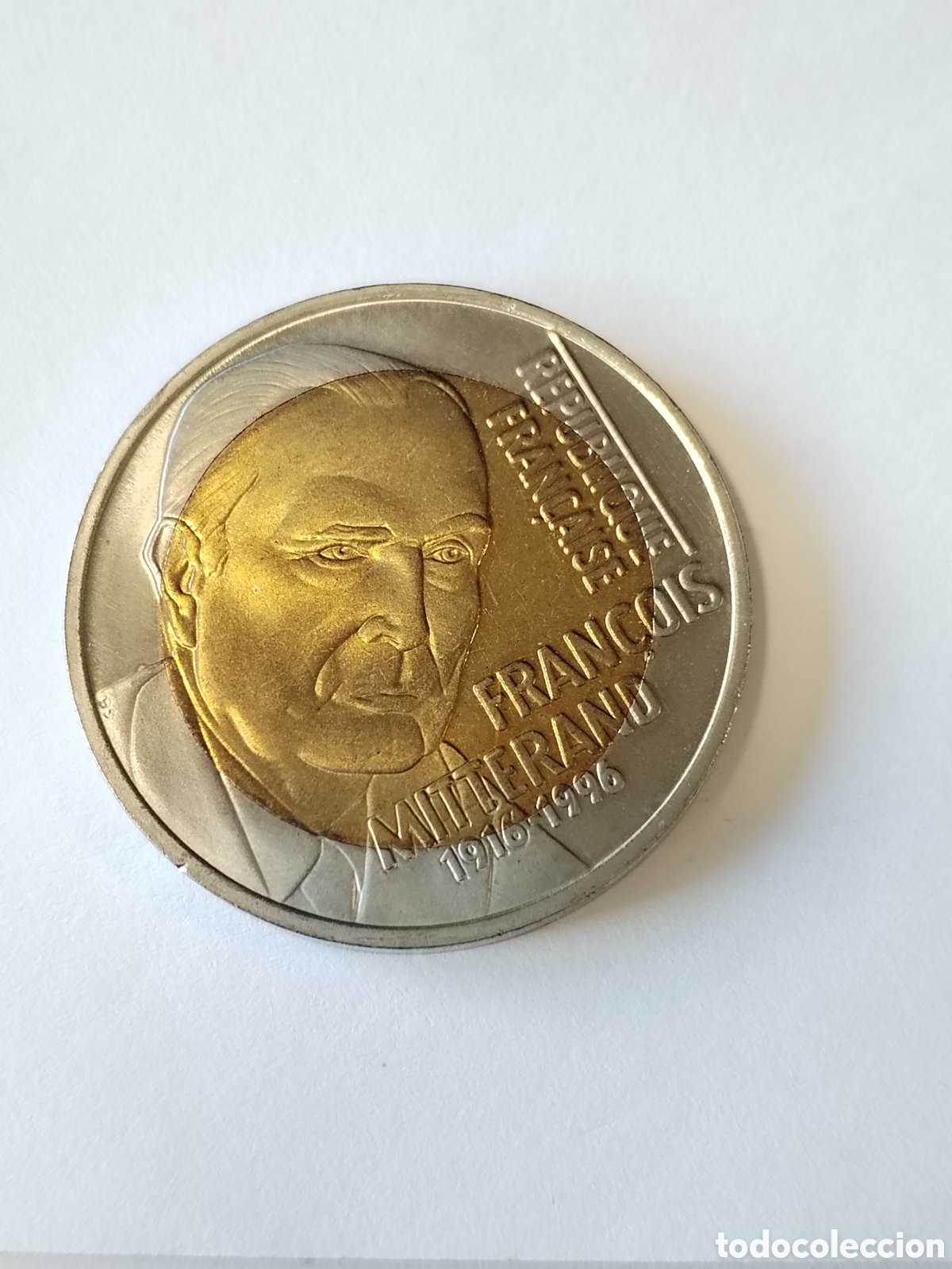 Medallas tem&aacute;ticas: 5 Euros ECU Francois Miterrand 1996 y 3 Jetons ECU