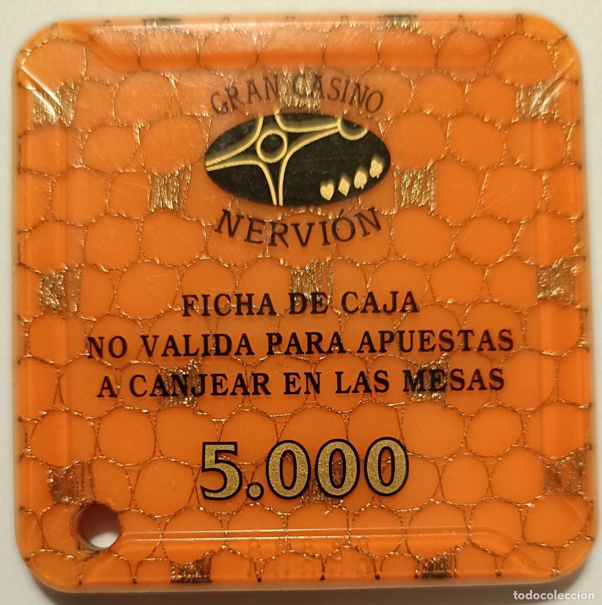 Medallas tem&aacute;ticas: FICHA DE 5.000 PESETAS - GRAN CASINO NERVI&Oacute;N - BILBAO