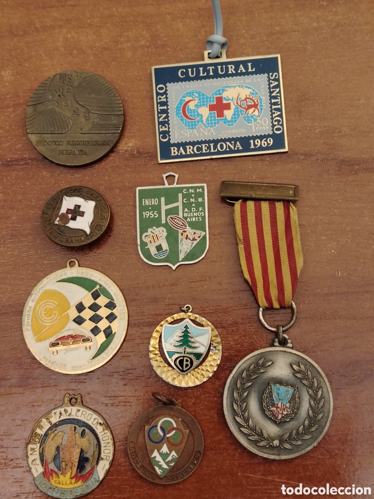 Medallas tem&aacute;ticas: Lote de 9 medallas antiguas variadas