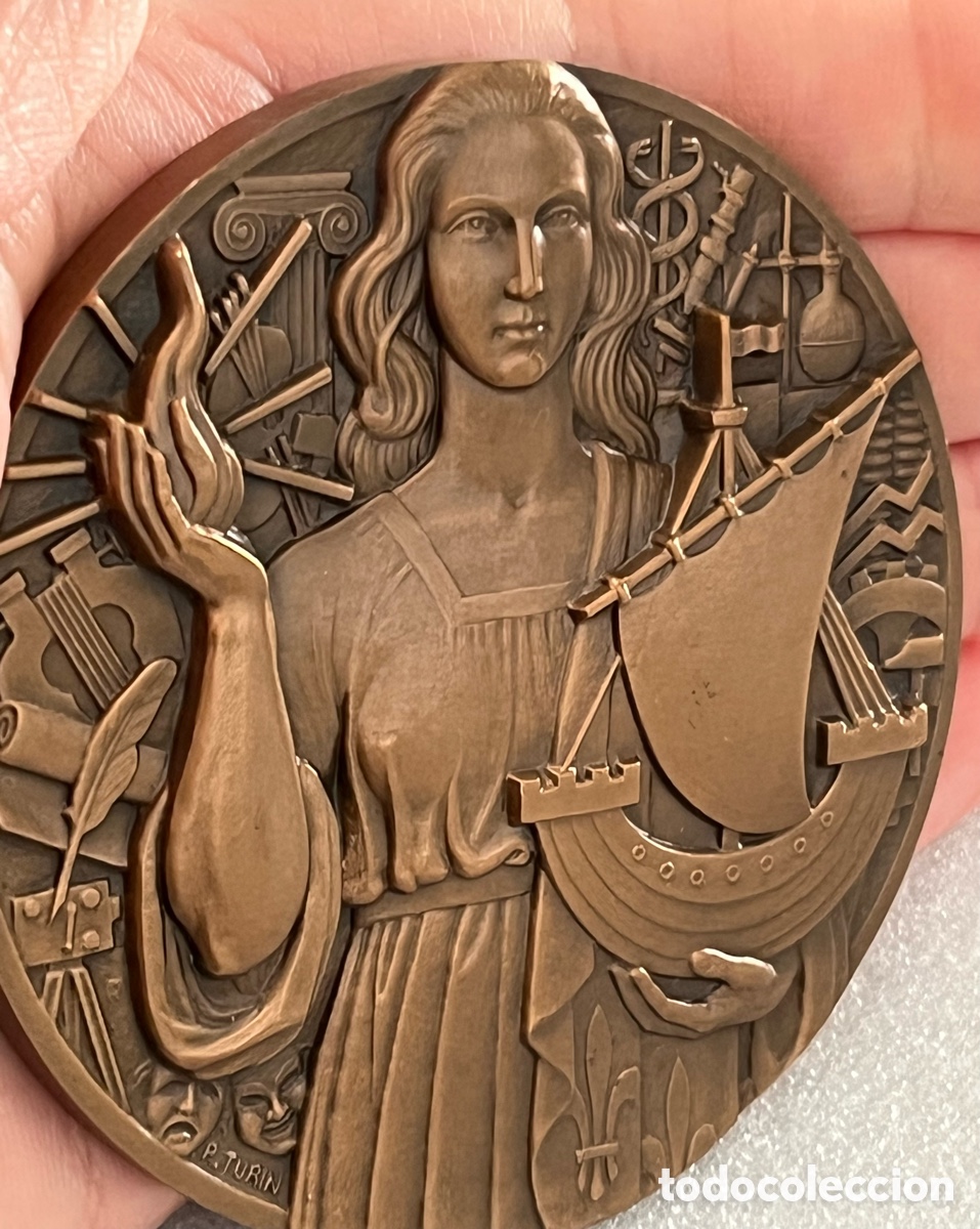 Medallas tem&aacute;ticas: Medall&oacute;n - Medalla de bronce Pierre Turin - 304gr.