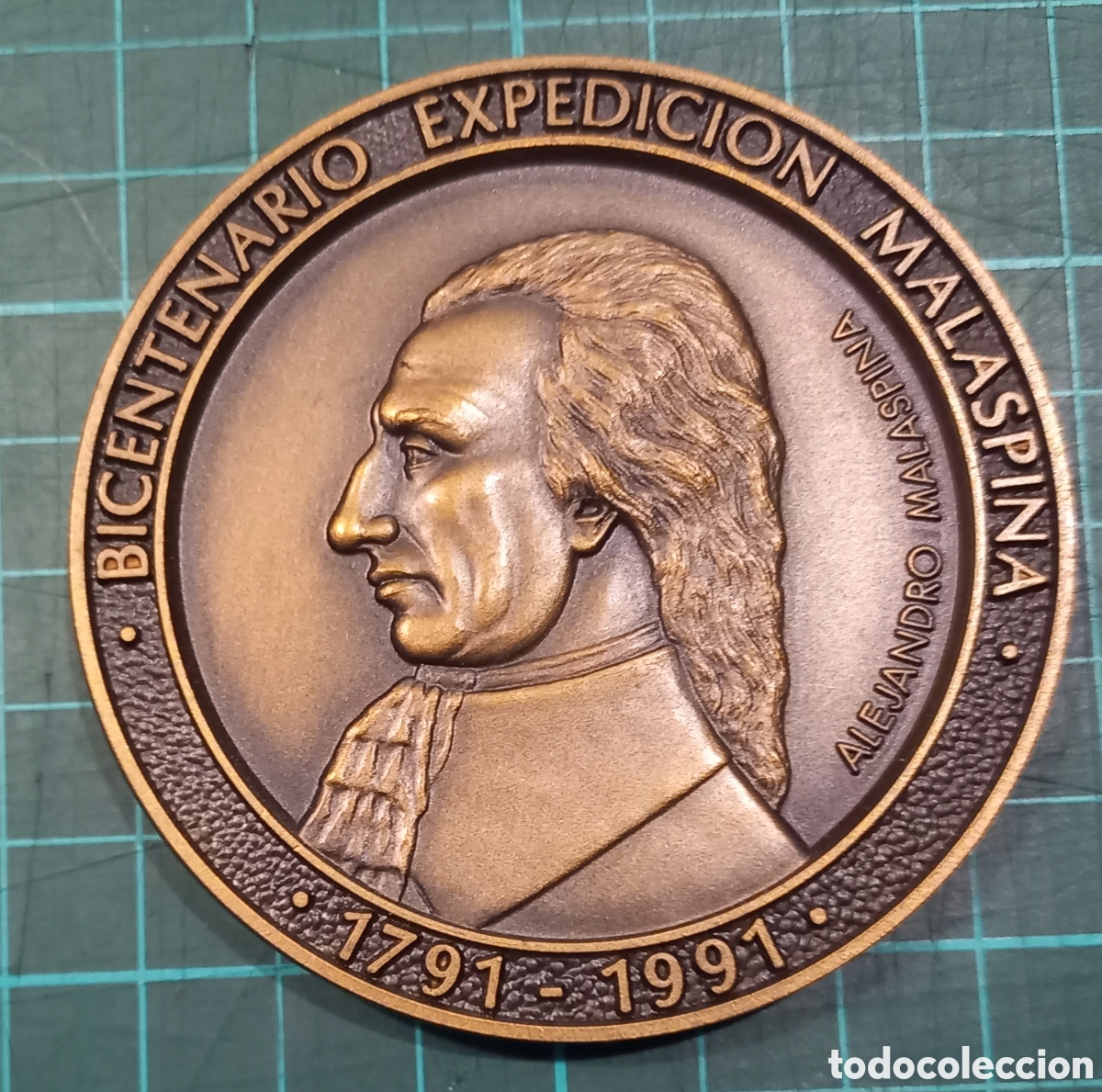 Medallas tem&aacute;ticas: Medalla conmemorativa del bicentenario de la Expedici&oacute;n de Malaspina. Barco. Buque. Marina. Armada