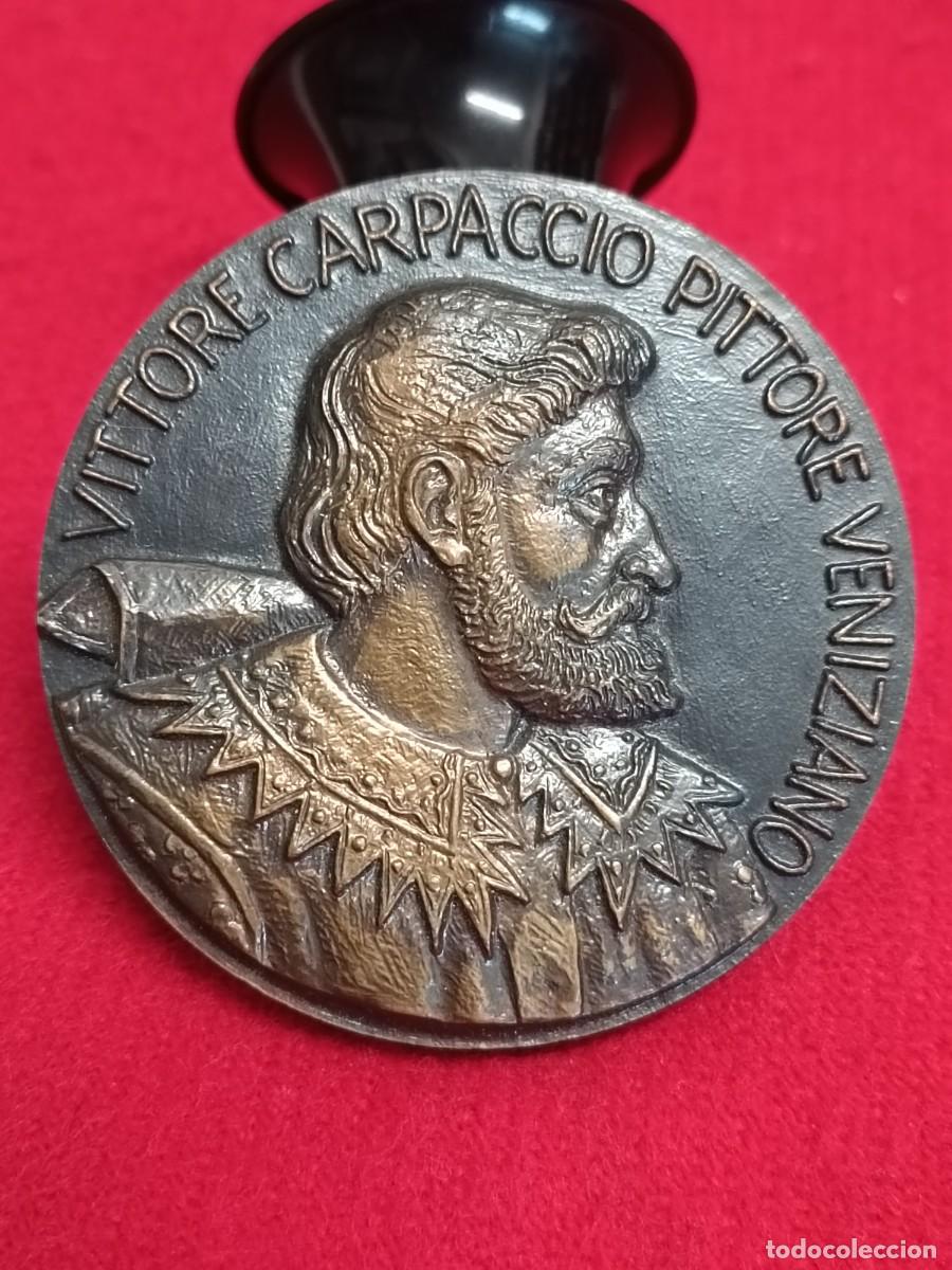 Medallas tem&aacute;ticas: Medalla de bronce de Francia, al pintor Carpaccio, 62 mm. di&aacute;metro, firmada: R. Tschudin, ver fotos.
