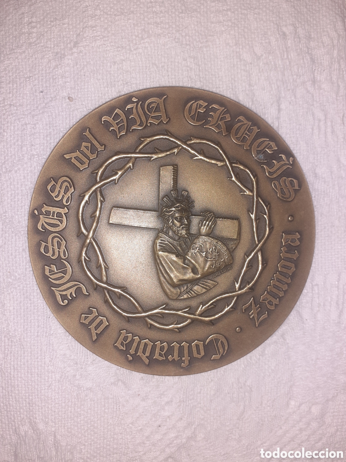 Medallas tem&aacute;ticas: GRAN MEDALLA 50 ANIVERSARIO JESUS DEL VIA CRUCIS. SEMANA SANTA ZAMORA. 1991. 9 CM