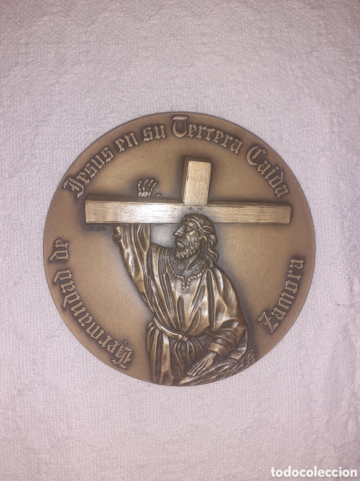 Medallas tem&aacute;ticas: GRAN MEDALLA 50 ANIVERSARIO JESUS EN SU TERCERA CAIDA. SEMANA SANTA ZAMORA. 1992. 9 CM